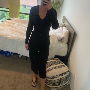 Abercrombie and Fitch Midi Black Sweater Dress